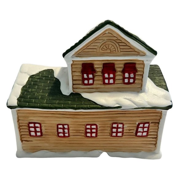 Christmas Village GENERAL STORE Porcelain Hand Painted Holiday Style Mini - Picture 3 of 6